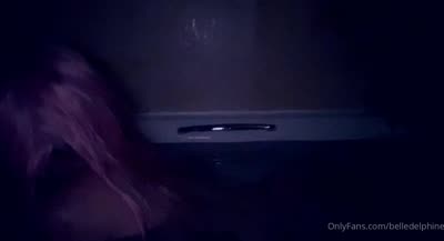 Belle Delphine Splashes Her Ass In A Dark Tub
