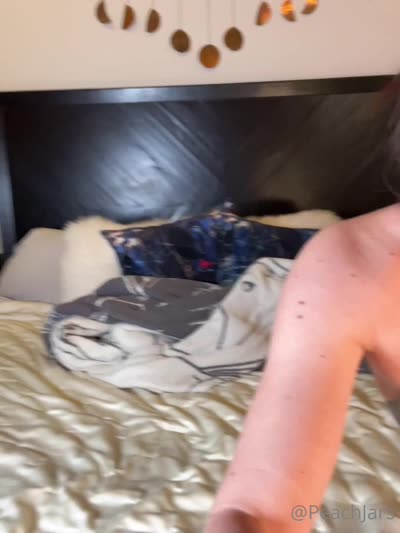 Peach Jars Smokes Then Rubs Her Pussy