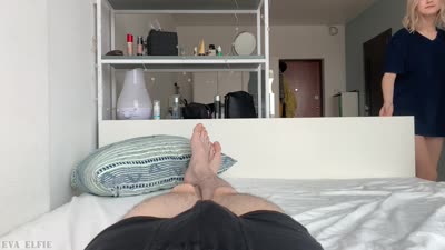 Eva Elfie Creams On Her Guy’s Cock And Eats His Cum