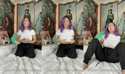 BigTittyGothEgg Strips Then Fingers Herself