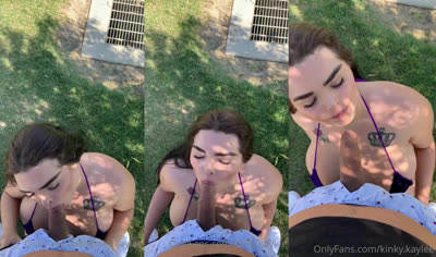 Juicy Jasmyn Enjoys Outdoor Cock Sucking And A Good Doggy Style Fuck
