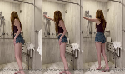 Strawberry Kisses’ Sexy Shower Pleasure