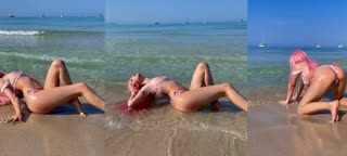 Milkimind Seduces On The Beach