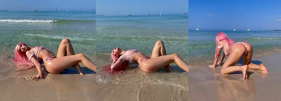 Milkimind Seduces On The Beach