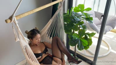 LonelyMeow Masturbates In A Hammock