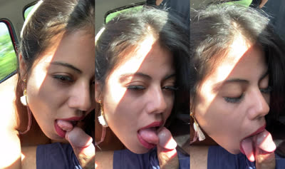 Steffy Moreno Sucks Dick In A Car