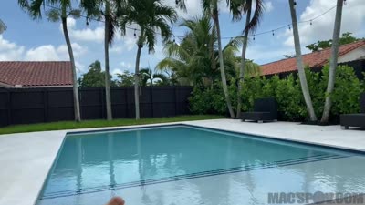 Teen Valerica Steele Gives Blowjob In A Swimming Pool