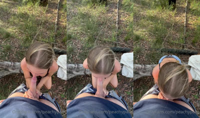 Peachypam Blowjob In The Forest