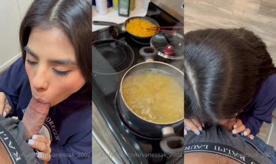 Vanessak2002 Sucks A Cock And Gets Cum In Her Mouth
