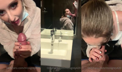 Teen Laney Grey Blowjob In A Public Restroom