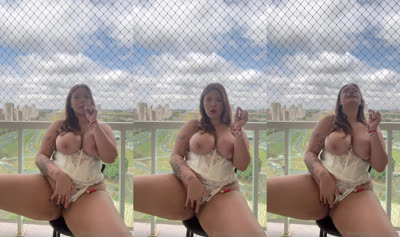 Beatriz Bianca Masturbating On The Balcony