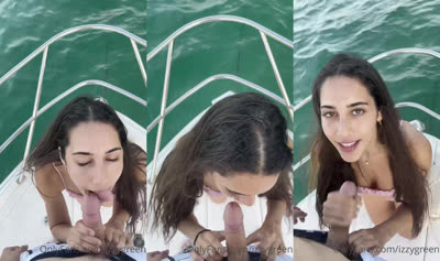 Izzy Green BJ On Boat