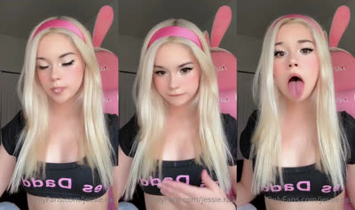 Cute Teen Shows Her Tongue