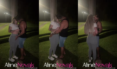 Aline Novak Has Sex At Night Outdoors