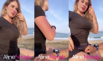 Beach Walks Make Her Horny