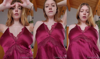 Blonde Massages Her Big Tits