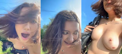 Karina De Rosa Touches Her Vagina In The Open Air