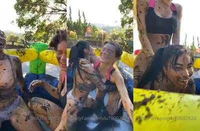 Lana Rhoades Playing In The Mud With Friends