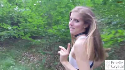 Emelie Crystal Masturbates In The Forest