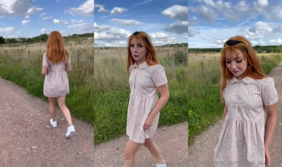 Little Red Doll Outdoor Blowjob