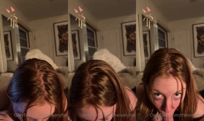 Ivory Fox Gives Blowjob With Eye Contact POV
