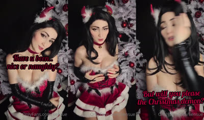 Liensue Teases You In Her Devilish Christmas Outfit