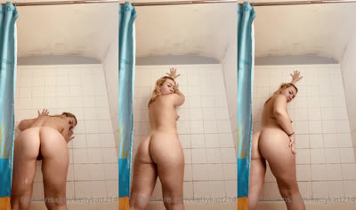 Mrskattycakes Twerking While Taking A Shower