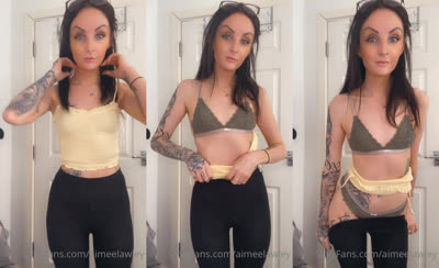 Aimeelawley Strips Down To Show Nice Ass