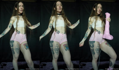 LiliJunex Sits On A Huge Dildo