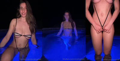 Christina Khalil Sucks A Dildo And Seduces You In The Pool