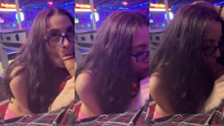 Amber Sucks Dick In The Arcade