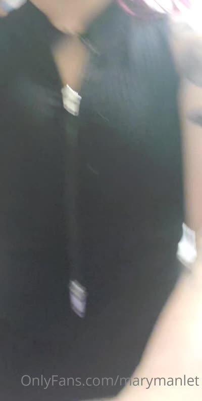 Marymanlet Unzips Top To Show Her Boobs