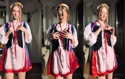 Lena Polanski Rubs Pussy In Springtime Dress