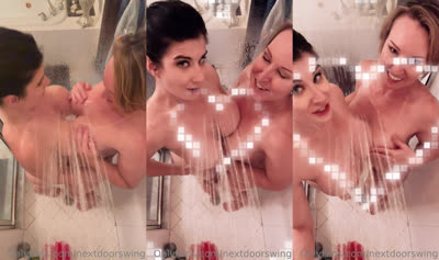 Nextdoorswing Has Fun In Lesbian Shower Play