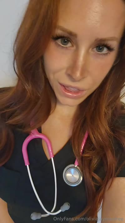 Olivia Jaymes Strips Scrubs In Titty Tease