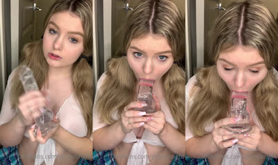 Pryceisright Sloppily Sucking A Huge Dildo