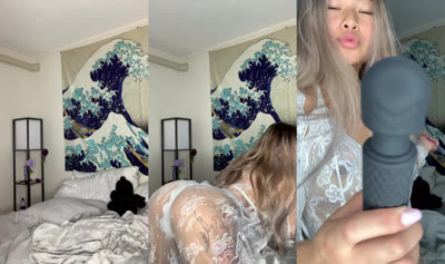 Babygirlkaikai On Bed With Her Vibrator