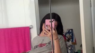 Itsalli777 Mirror View In Her Pink Bikini
