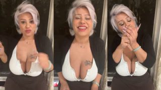 Myralachula Flaunts Her Deep Cleavage