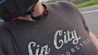 Mayhem Flashes Her Bra On A Bike Ride