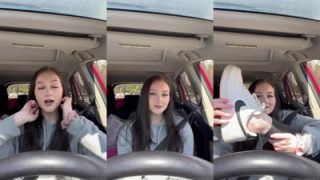 Sizeelevens Licks Her Soles In The Car