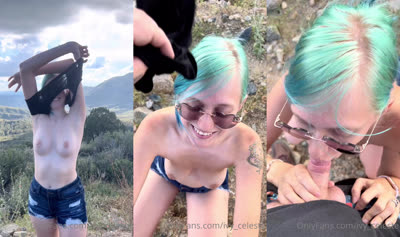 Ivy_Celeste Sucks A Dick Outdoors
