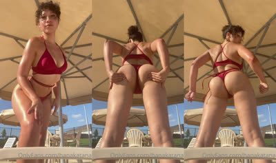 Naughty Hanakatana Shakes Her Ass In Bikini