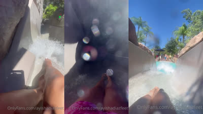 Ayishadiazfeet Slides Her Feet Into The Pool