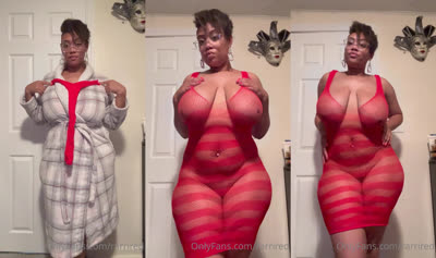 Rarrired Flexes Thick Body In A See-Through Dress