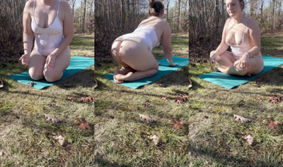 Curves4Daze Performs Sexy Yoga Outdoors