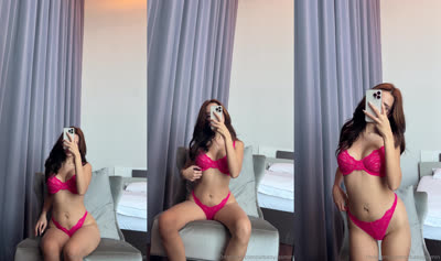Urbabyjasmin Shows Her Curves In Pink Lingerie
