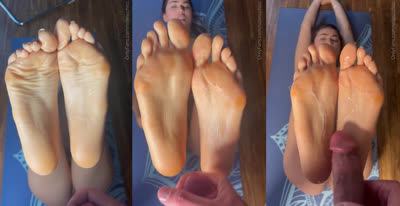 Solescchicc Has Her Feet Cummed On
