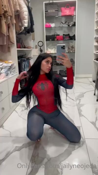Jailyne Ojeda Puts On Spiderman Costume