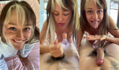 Sabrina Nichole Swallows Cum After BJ